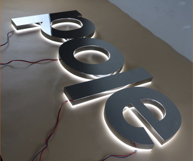 Mirror Stainless Steel Metal Channel Letter Sign 255